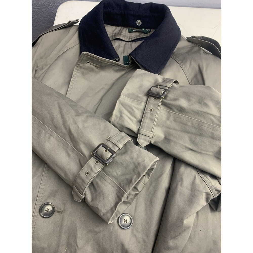 Lauren Ralph Lauren Heavy Men's Coat 48L Trench Overcoat Removable Liner Classic